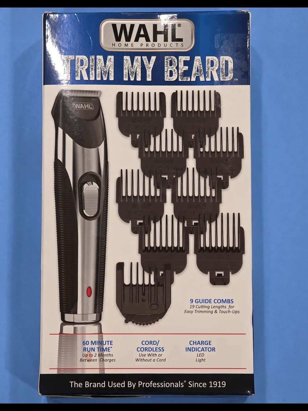 Wahl Trim My Beard Trimmer - Cord/Cordless - 19 Cutting Lengths Mod.9891 New